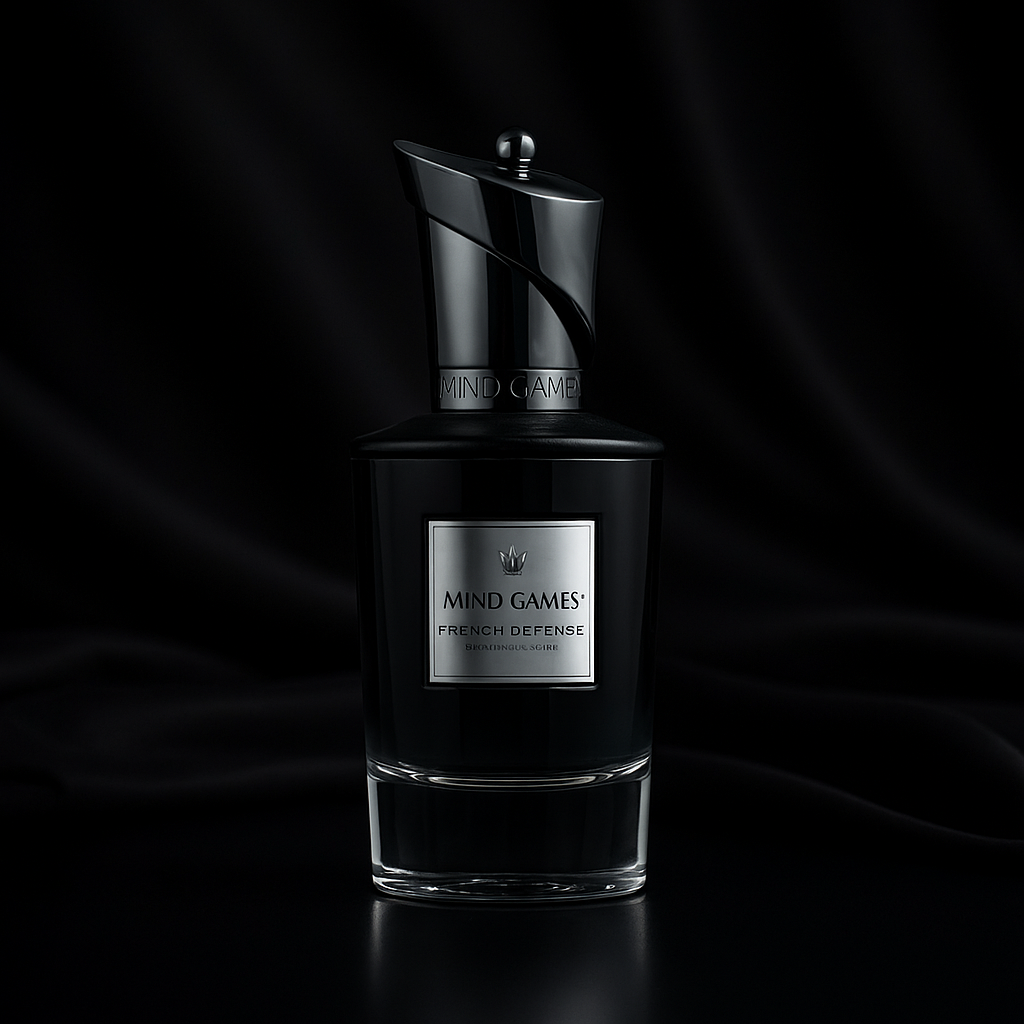 Mind Games French Defense Sample fragrance bottle display – Try a decant from Scent Suave