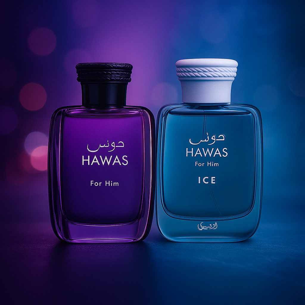 Rasasi Hawas cologne bottles