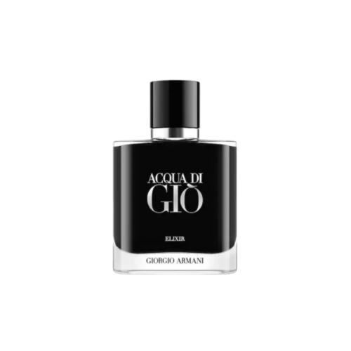 Acqua Di Gio Elixir Sample full bottle image on white background – Sample this fragrance at Scent Suave
