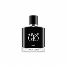 Acqua Di Gio Elixir Sample full bottle image on white background – Sample this fragrance at Scent Suave