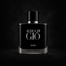 Acqua Di Gio Elixir Sample fragrance bottle display – Try a decant from Scent Suave