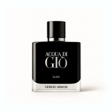 Acqua Di Gio Elixir Sample full bottle image on white background – Sample this fragrance at Scent Suave