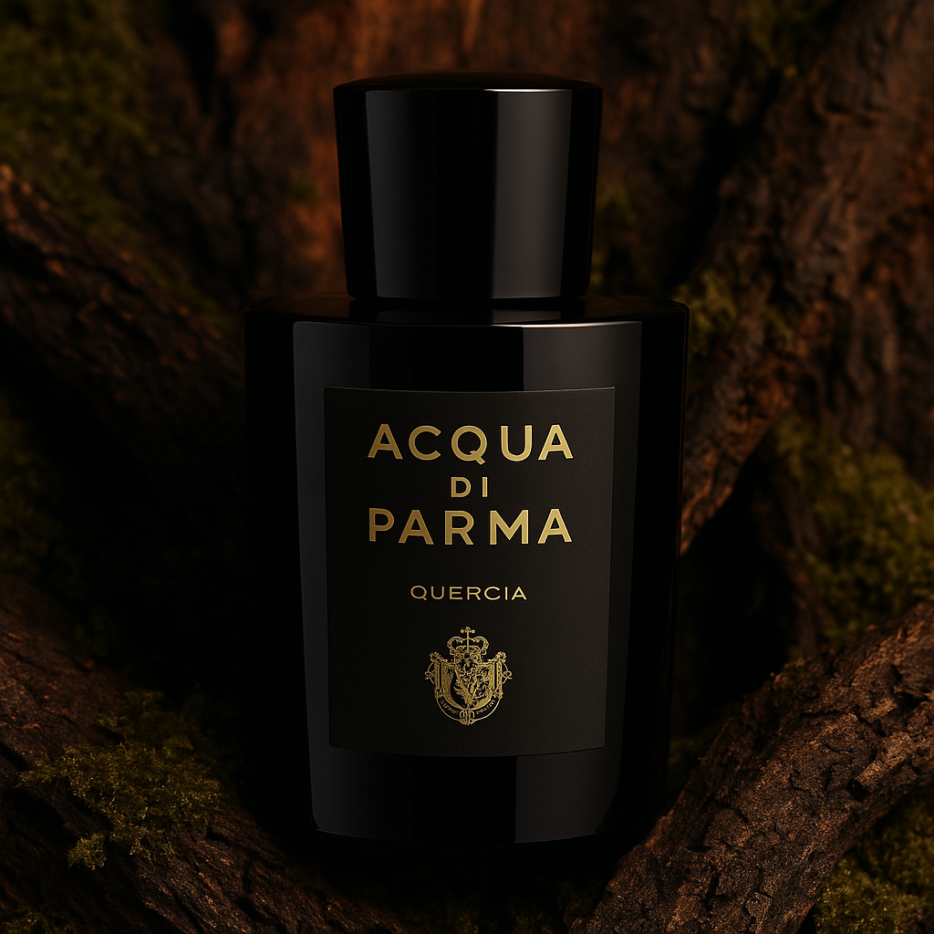 Acqua Di Parma Quercia Sample fragrance bottle display – Try a decant from Scent Suave