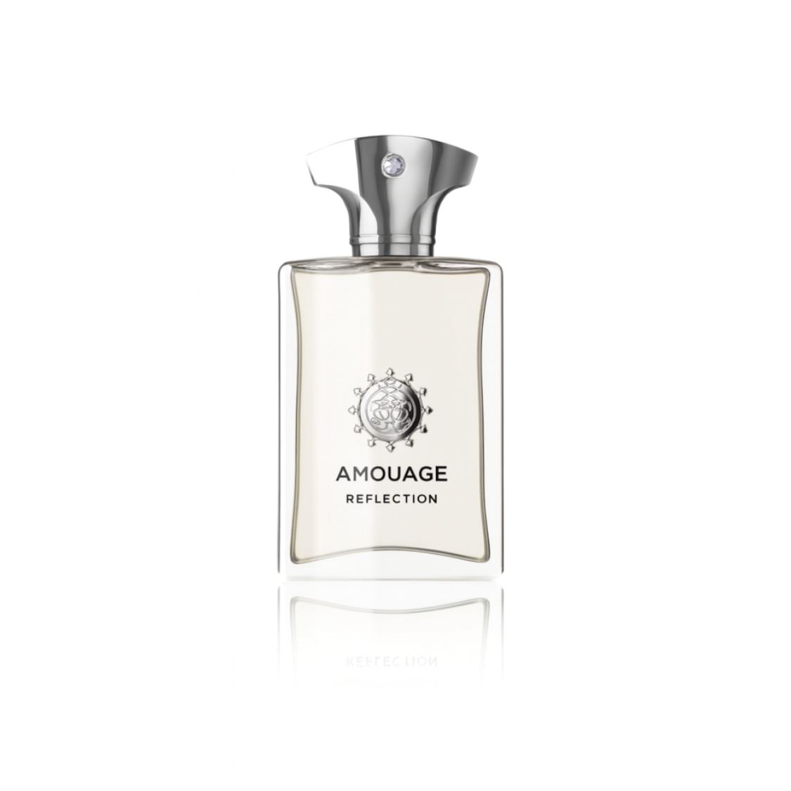 Amouage Reflection Man EDP Sample full bottle image on white background – Sample this fragrance at Scent Suave