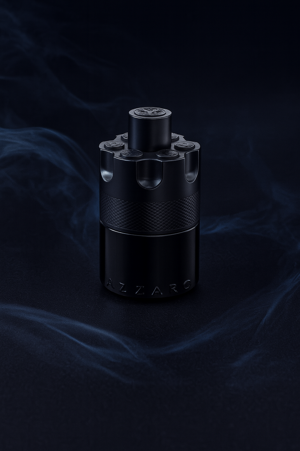 Azzaro The Most Wanted Intense Sample fragrance bottle display – Try a decant from Scent Suave