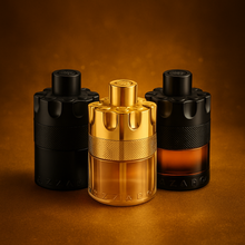 Azzaro Wanted Trio Pack Sample fragrance bottle display – Try a decant from Scent Suave