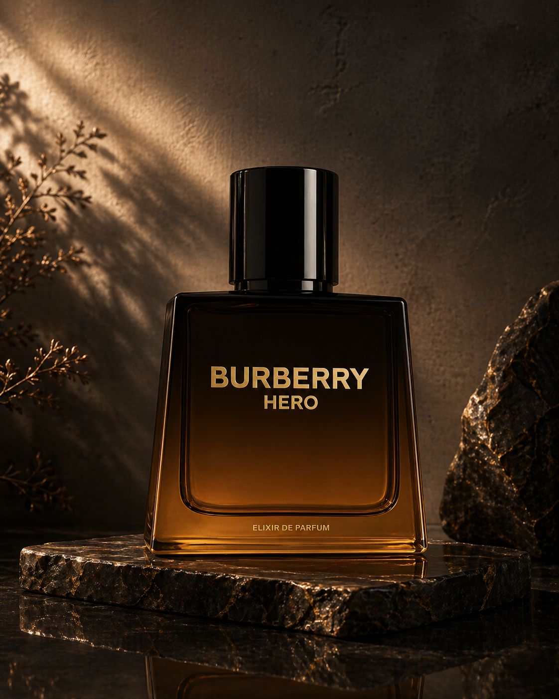 Burberry Hero Elixir de Parfum woody amber fragrance men dark luxury scene incense vanilla cedarwood scent