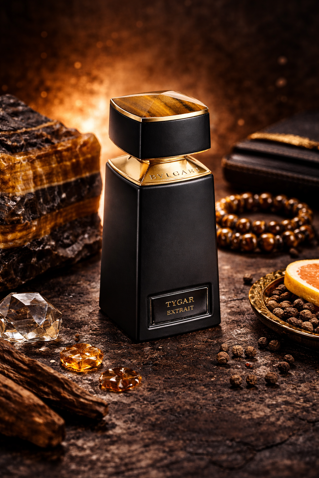 Bvlgari Tygar Extrait with grapefruit amber woody luxury fragrance scene niche men cologne