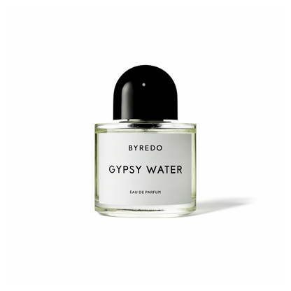 Byredo Gypsy Water Sample full bottle image on white background – Sample this fragrance at Scent Suave