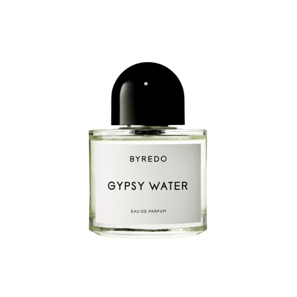 Byredo Gypsy Water Sample full bottle image on white background – Sample this fragrance at Scent Suave