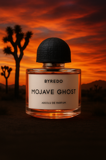 Byredo Mojave Ghost Absolu Sample fragrance bottle display – Try a decant from Scent Suave