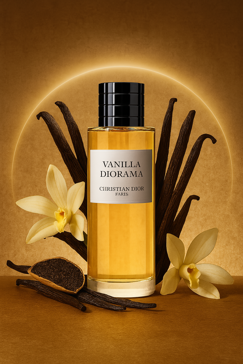 Christian Dior Vanilla Diorama Sample fragrance bottle display – Try a decant from Scent Suave