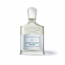 Creed Virgin Island Water bottle on white background showcasing luxury summer cologne for men