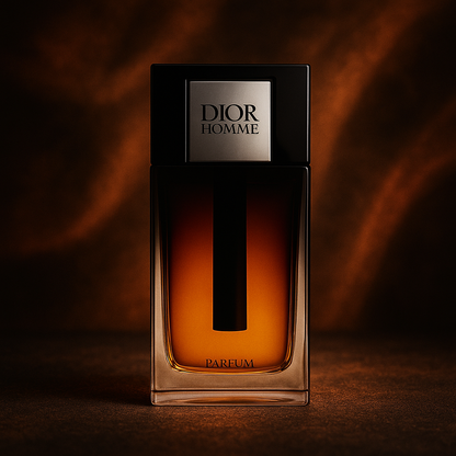 Dior Homme Parfum 2025 Sample fragrance bottle display – Try a decant from Scent Suave