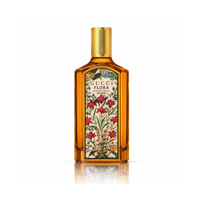 Gucci Flora Gorgeous Orchid Intense Eau de Parfum bottle on white background