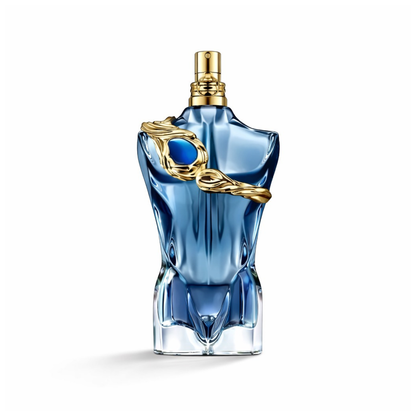 Jean Paul Gaultier Le Beau Narcisse bottle front view on white background men fragrance