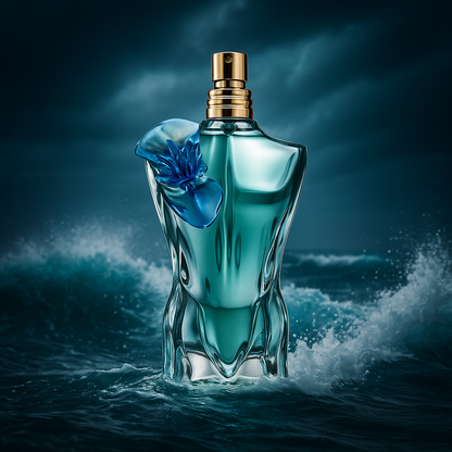 Jean Paul Gaultier Le Beau Flower Edition Sample fragrance bottle display – Try a decant from Scent Suave