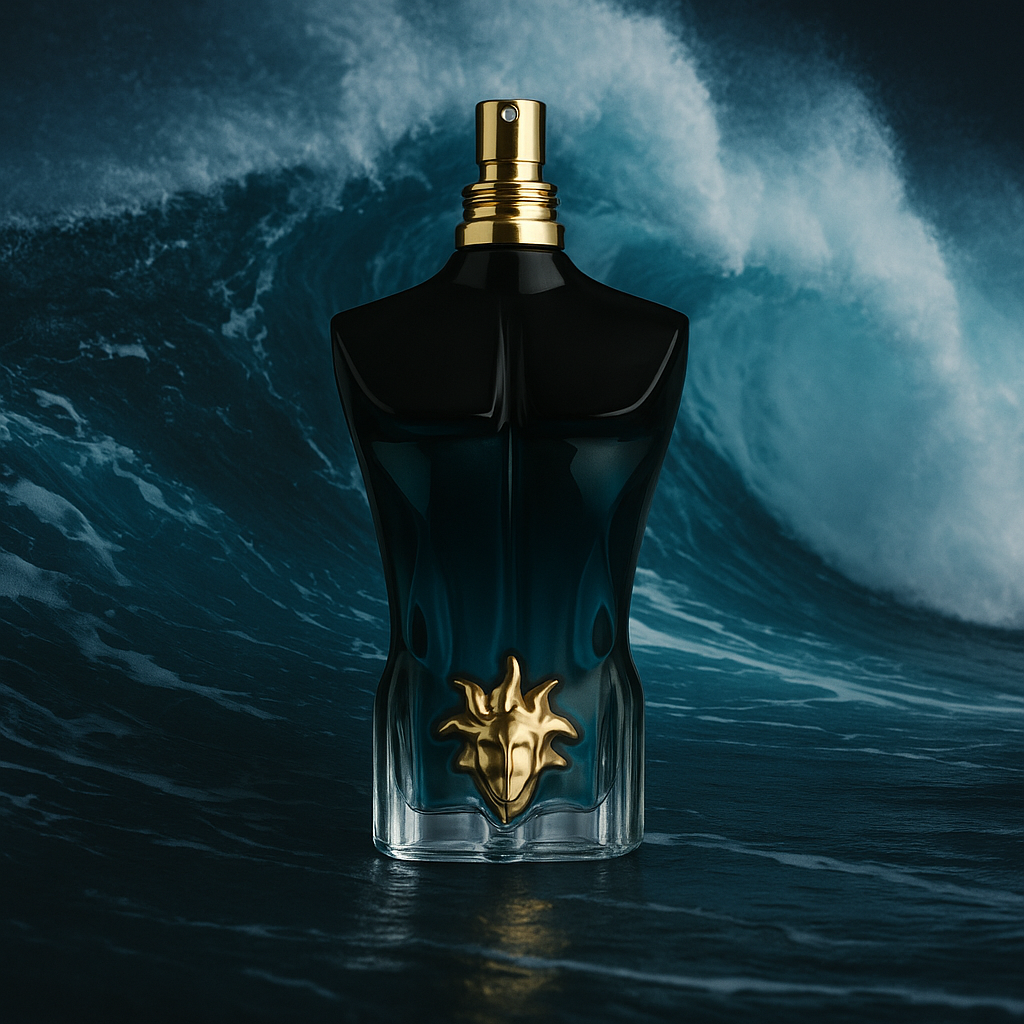Jean Paul Gaultier Le Beau Le Parfum Sample fragrance bottle display – Try a decant from Scent Suave