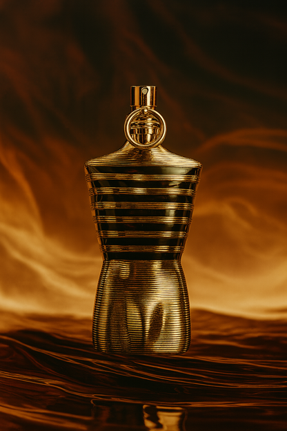 Jean Paul Gaultier Le Male Elixir Sample fragrance bottle display – Try a decant from Scent Suave
