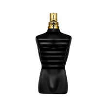 Jean Paul Gaultier Le Male Le Parfum Sample full bottle image on white background – Sample this fragrance at Scent Suave