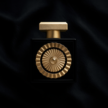Lattafa Nebras Eau de Parfum bottle on a luxurious black fabric background with gold detailing and ornate cap.
