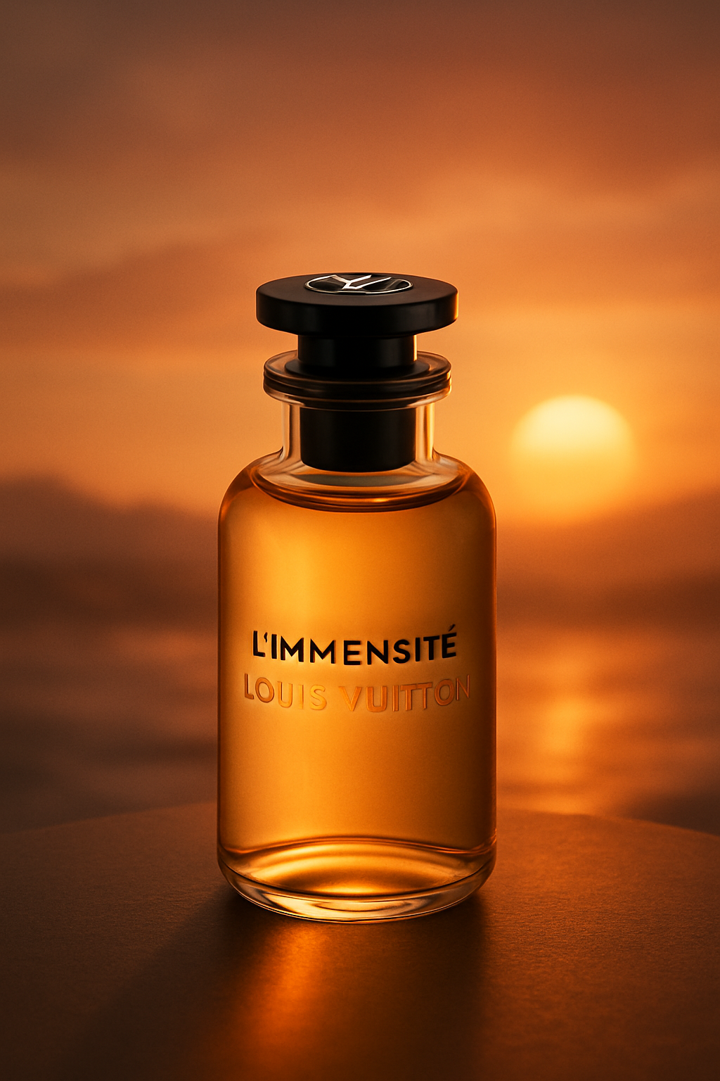 Louis Vuitton L’Immensité Sample fragrance bottle display – Try a decant from Scent Suave