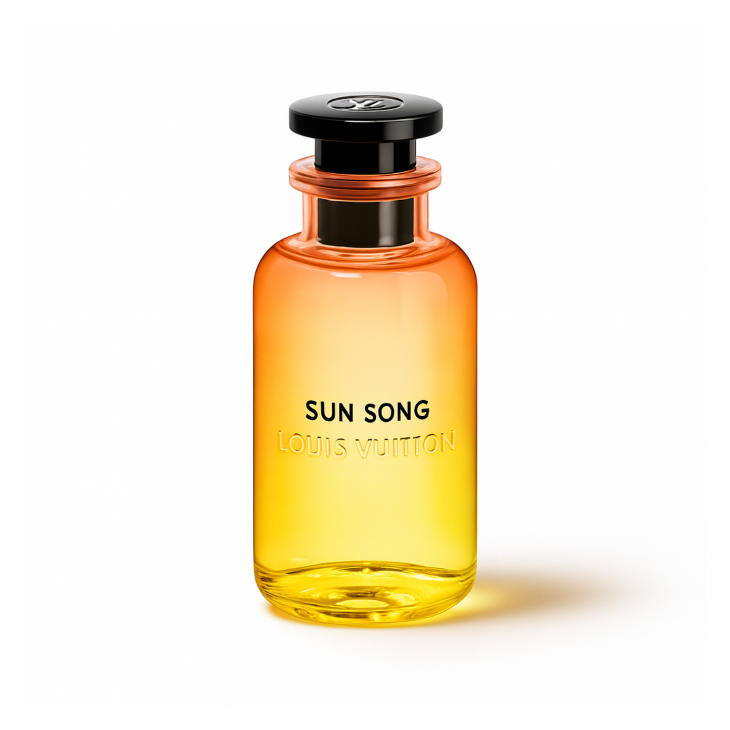 Louis Vuitton Sun Song cologne bottle for men on white background for product display