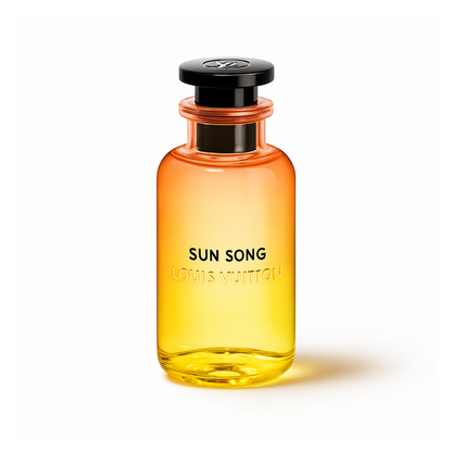 Louis Vuitton Sun Song cologne bottle for men on white background for product display