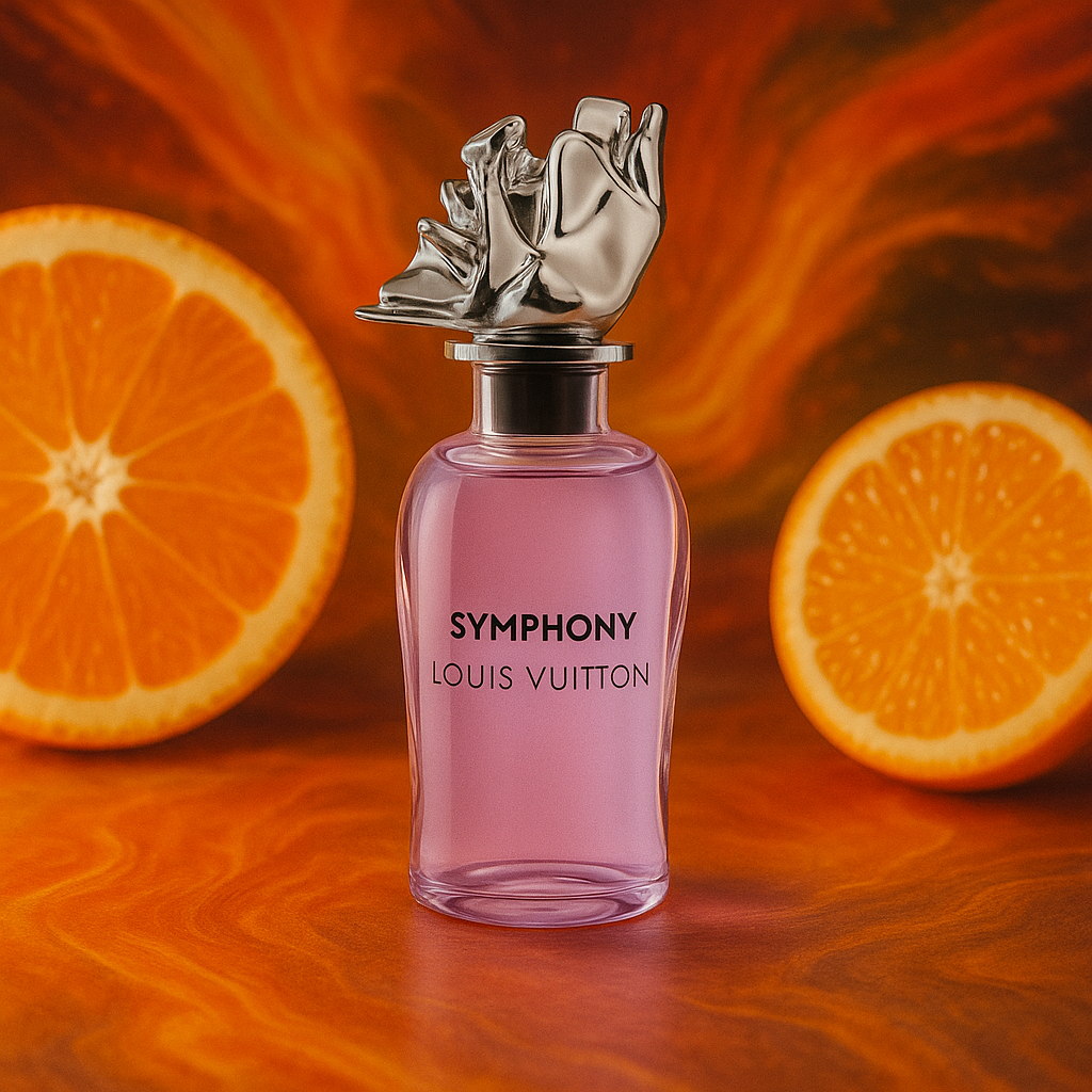 Louis Vuitton Symphony Sample fragrance bottle display – Try a decant from Scent Suave