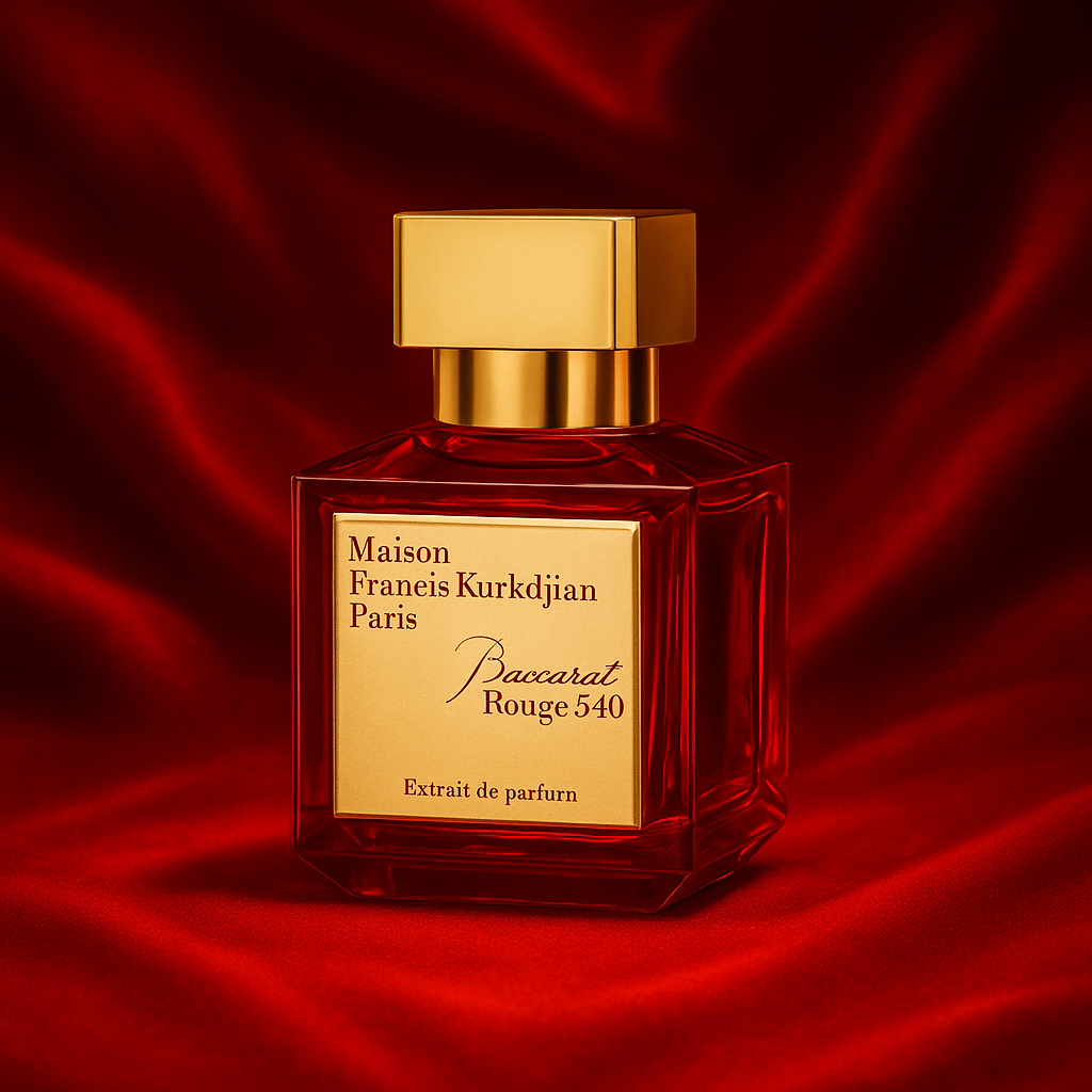 Maison Francis Kurkdjian Baccarat Rouge 540 Extrait Sample fragrance bottle display – Try a decant from Scent Suave