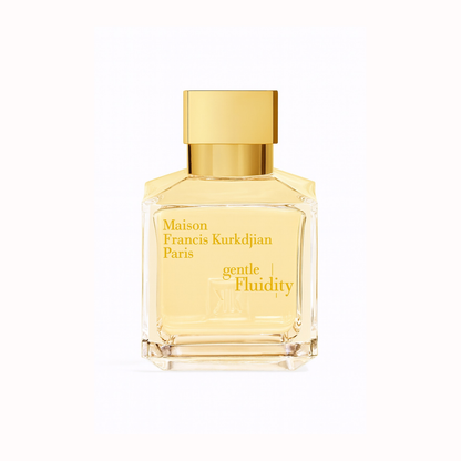 Maison Francis Kurkdjian Gentle Fluidity Gold perfume bottle on a white background