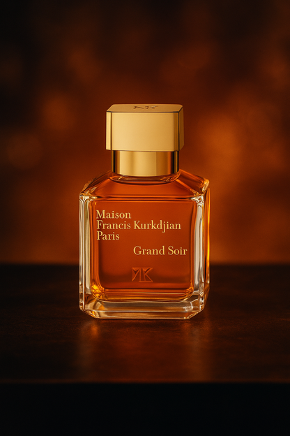 Maison Francis Kurkdjian Grand Soir Sample fragrance bottle display – Try a decant from Scent Suave