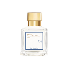 Maison Francis Kurkdjian 724 EDP transparent fragrance bottle with gold cap