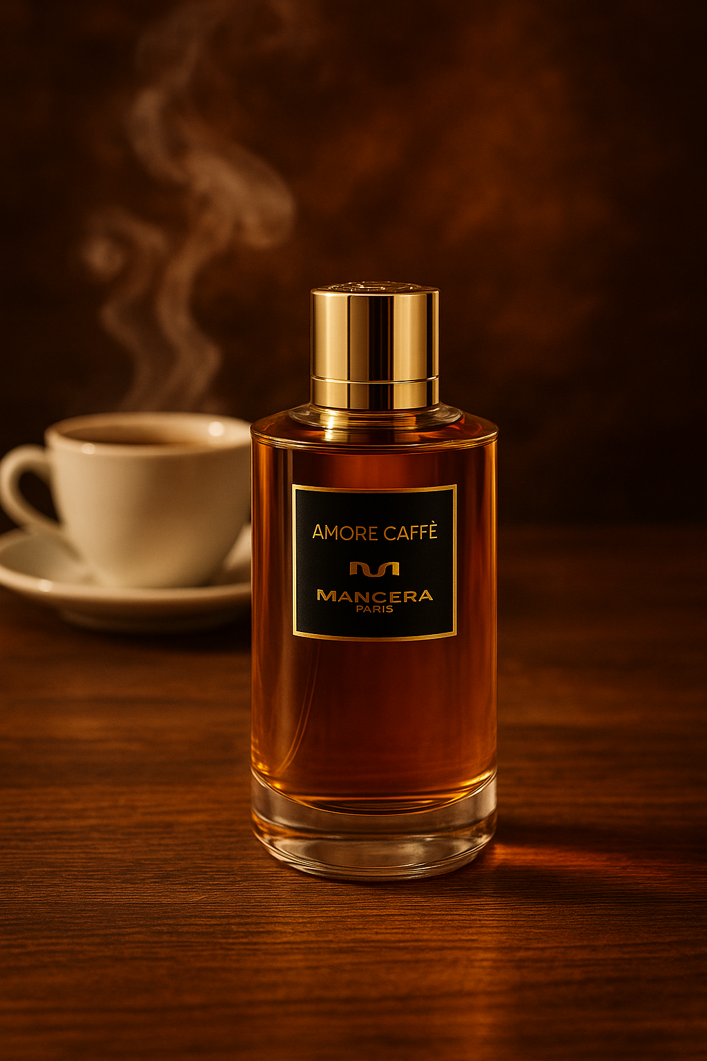Mancera Amore Caffe Sample fragrance bottle display – Try a decant from Scent Suave
