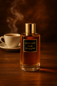Mancera Amore Caffe Sample fragrance bottle display – Try a decant from Scent Suave