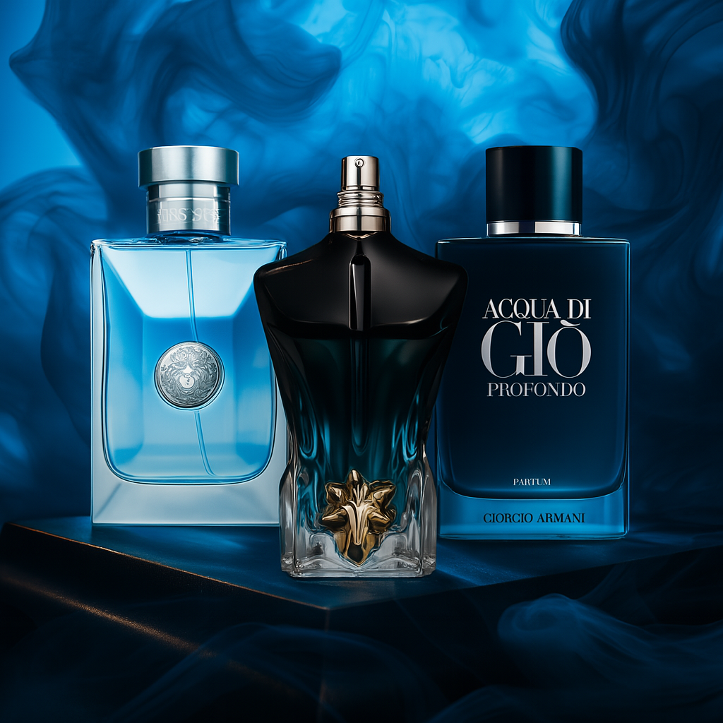 Men's Summer Fragrance Trio Sample Set – Versace, Jean Paul Gaultier, Armani