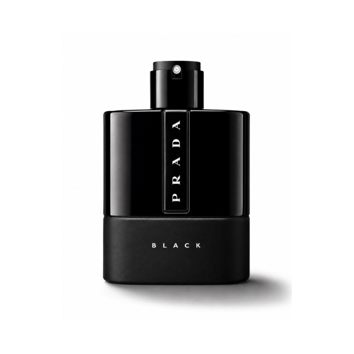 Prada Luna Rossa Black EDP men's fragrance bottle on white background