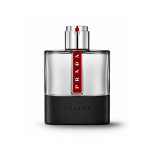 Prada Luna Rossa Carbon Eau de Toilette fragrance bottle on white background