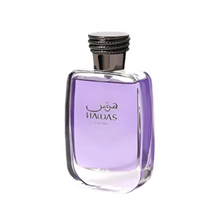 Rasasi Hawas Sample full bottle image on white background – Sample this fragrance at Scent Suave