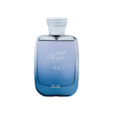 Rasasi Hawas Ice Sample full bottle image on white background – Sample this fragrance at Scent Suave