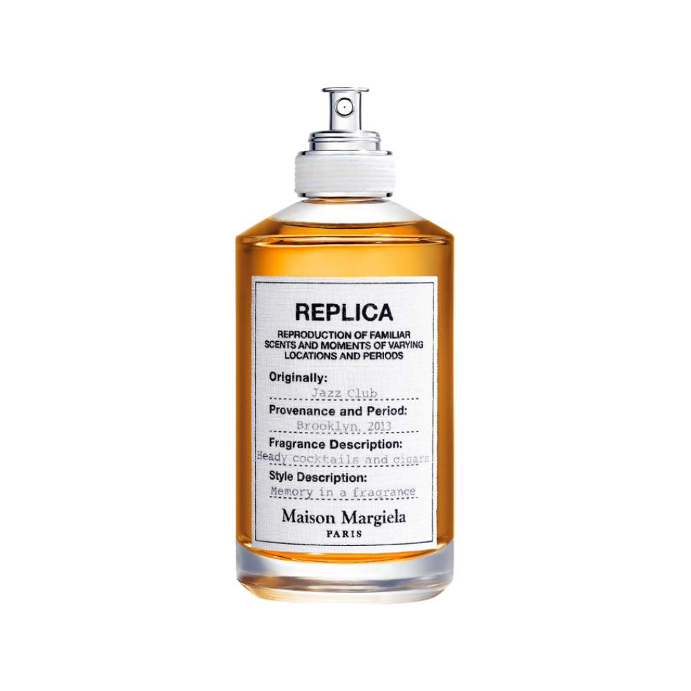 Replica Jazz Club Sample full bottle image on white background – Sample this fragrance at Scent Suave