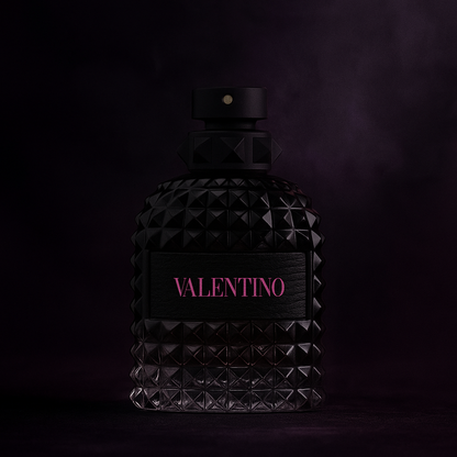 Valentino Uomo Born In Roma Eau de Toilette Sample fragrance bottle display – Try a decant from Scent Suave