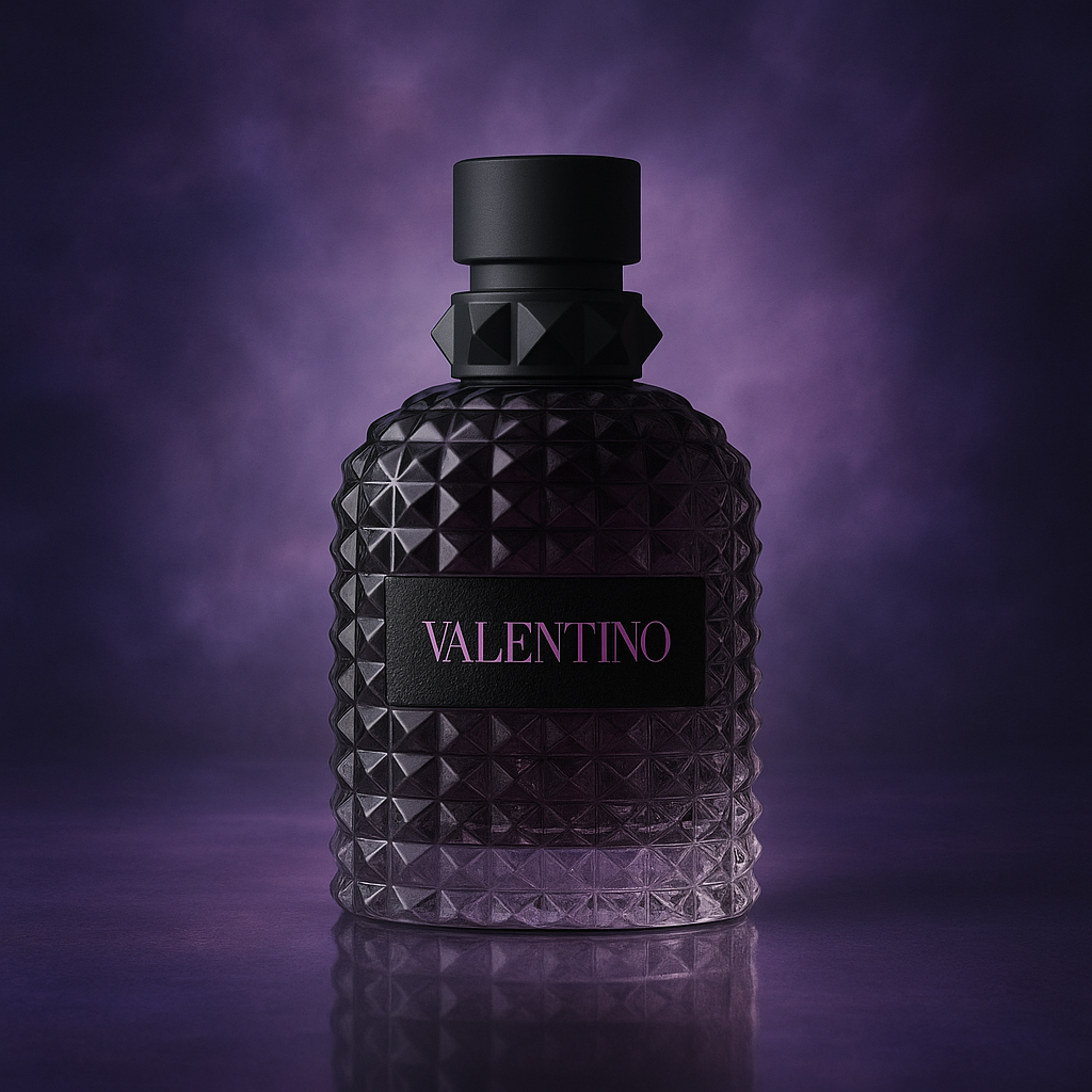 Valentino Uomo Born In Roma Intense Sample fragrance bottle display – Try a decant from Scent Suave