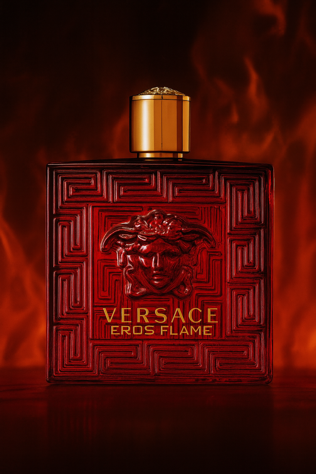 Versace Eros Flame Sample fragrance bottle display – Try a decant from Scent Suave