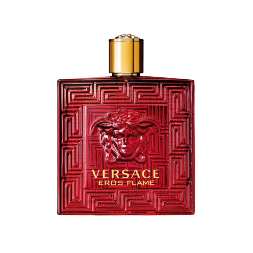 Versace Eros Flame Sample full bottle image on white background – Sample this fragrance at Scent Suave